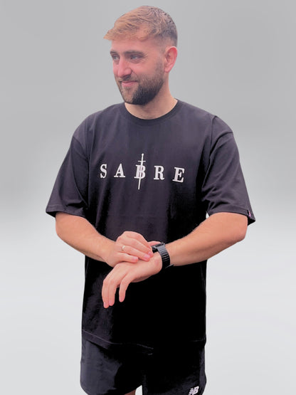 Man wearing SABRE CrossFit T shirt